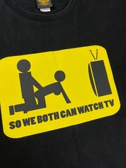 Vintage Changes “So We Both Can Watch Tv” Sex Logo Humor T-Shirt Size L