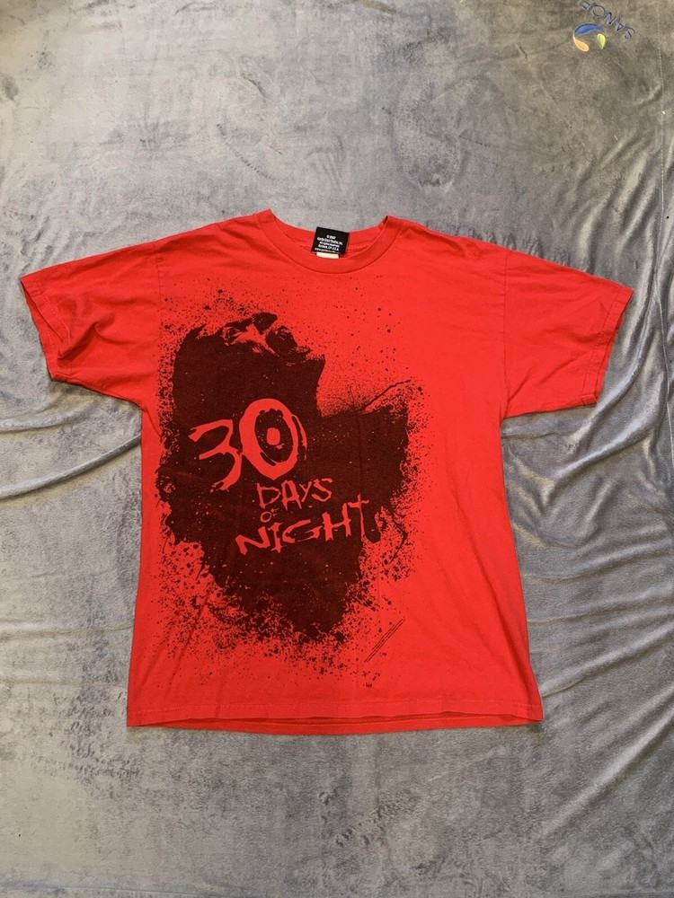 2007 Retro 30 Days Of Night Movie Promo Red Graphic T Shirt Size Large