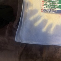 Y2K 2008New York Giants NFL Tie Dye All Over Double Sided T-shirt Red Blue Sz L