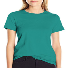 Solid color crew neck casual T-shirt-100% cotton, unisex.