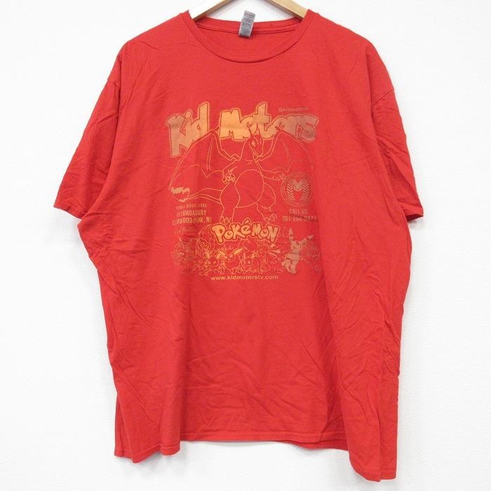Vintage Pokemon T-Shirt Mens XL Red Graphic Tee Anime Short Sleeve Cotton Japan