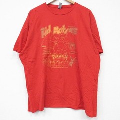 Vintage Pokemon T-Shirt Mens XL Red Graphic Tee Anime Short Sleeve Cotton Japan
