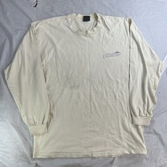 Vintage Quiksilver Long Sleeve Tee Shirt Men’s Large Beige Good Distress