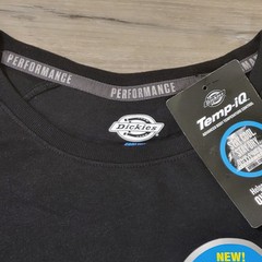 Dickies T-Shirt Men’s 2XLT Black Long Sleeve Temp IQ Performance New