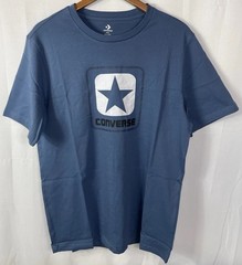 Converse Men’s Lot of 3 Logo Crew Tees in Black, White & Blue Pick Your Size NWT