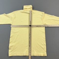 Vintage Ralph Lauren Shirt Mens Small Yellow Long Sleeve Tutrtleneck Preppy 90s