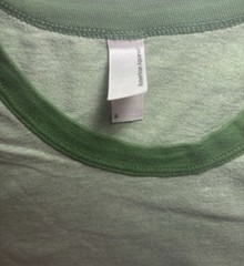 Lot Of 2 American Apparel Ringer Neck T Shirt Single Stitch Adult Small Slim Fit