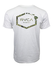 RVCA HAWAII ISLAND MENS MAP T SHIRT WHITE