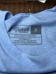marsh wear Men’s T Shirt Light Blue Tight Lines Graphic Fishing Small New! Tags