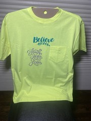 Wolverine Homemade Stencil T-shirt Neon Lime Medium Cotton Short Sleeved NWOT