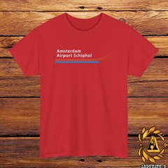 Amsterdam Airport Schiphol Logo T-Shirt Black/Grey/White/Navy/Red/Light Blue