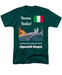 Scalinata di Trinità dei Monti Rome Italy T-shirt Souvenir Adult Size S-4XL