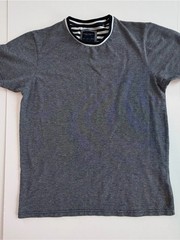 Denim & Flower Men’s Charcoal Grey Short-Sleeve Crewneck Tee-Large