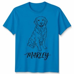 Personalised Unisex T Shirt Custom Pet Photo And Name Dog Cat Portrait Tee