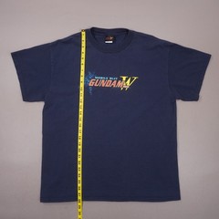 Vintage Y2K Mobile Suit Gundam Wing T Shirt Mens Large Navy Blue Wing Zero SOTSU