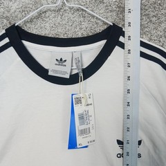 Adidas Shirt Mens XL White 3-Stripes Trefoil Originals Crew Neck Casual T-Shirt