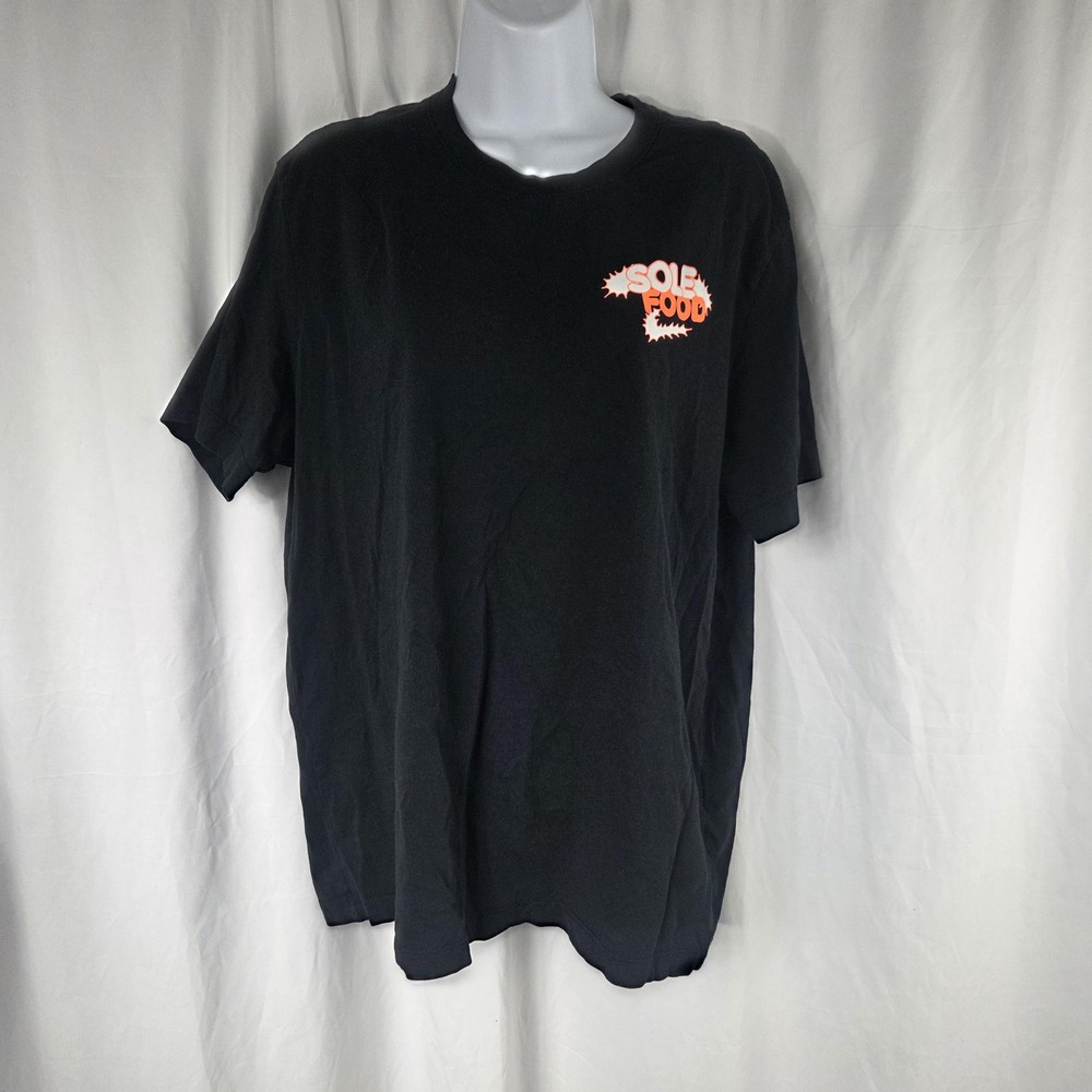 Nike Shirt Mens Large Black Sole Food Burger Graphic Nike Tee 100% Cotton