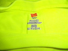 (LOT OF 3) 2XL/2 XLARGE HI-VIS SAFETY NEON YELLOW Menards USA FLAG Work T-Shirt