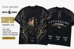 Civil Regime x Mortal Kombat Scorpion Graphic Tee Black Size Large