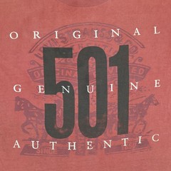Vintage Levi’s 501 Shirt Mens XL Red Spellout Single Stitch Spellout Distressed