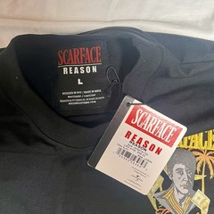 Scarface x Reason The World Is Yours Graphic T-Shirt Black NWT Size Large