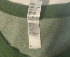 Lot Of 2 American Apparel Ringer Neck T Shirt Single Stitch Adult Small Slim Fit