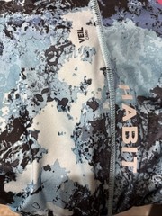 Habit Mens 2XL Summit View Hooded UPF 50+ Performance Layer Veil Camo Aqua Blue