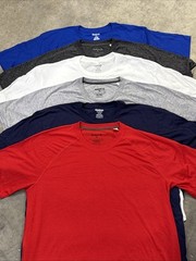 Reebok Men’s Short Sleeve 6 Pack New T-Shirt, Size LARGE (6 Colors Pack)