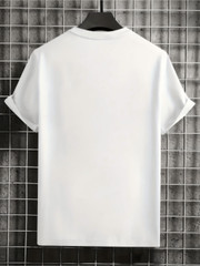 Short Sleeve Men’s Fashion Street Style Casual Trendy Graphic T-Shirt with Retro