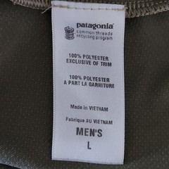 Patagonia Sunshade Shirt Mens Large Retro Khaki Bonefish Graphic Zipper Pocket