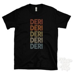 DERI REPEATED RETRO STYLE T-SHIRT mens & womens novelty cool name gift