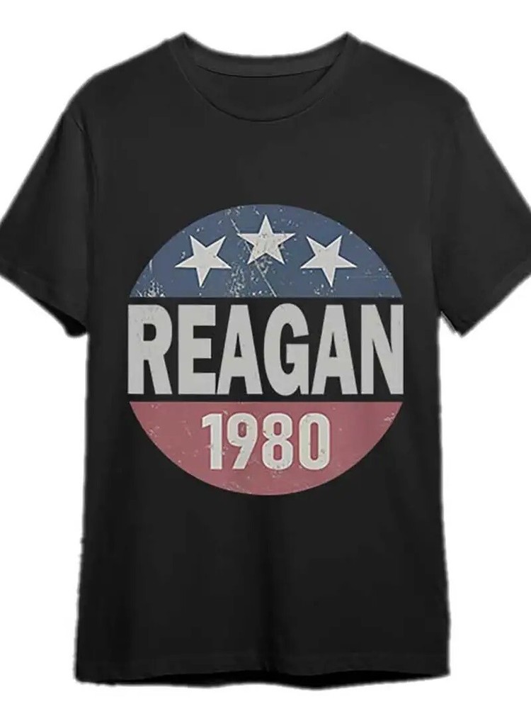 Ronald Reagan 1980 Short Sleeve T-shirt Black New XL Extra Large