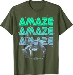 Project Hail Mary Amazing Rocky The Alien Neon Portrait T-Shirt
