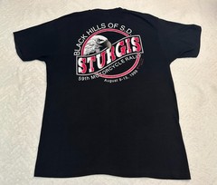 Vintage 1990s 1999 Sturgis Motorcycle Rally Black Hills Graphic T-Shirt, L NEW