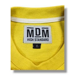 M.D.M. High Large Surf Graphic Print & Embroidered Front Yellow T-Shirt Men’s L