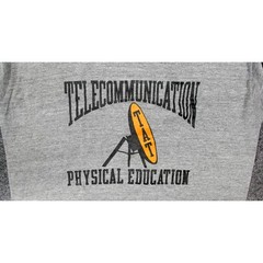 Vintage 80s Tech Nerd Mens Medium Tri Blend Shirt Telecommunication Graphic