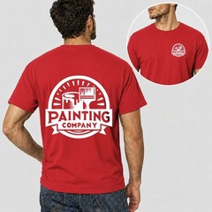 Men Personalised Work T Shirt Custom Trade Company Logo Painter Mechanic Plumber
