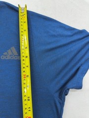 Adidas T-Shirt Mens L Blue Climalite Freelift Short Sleeve Crew Neck