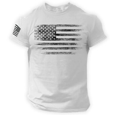 USA Distressed Flag Men T Shirt Patriotic American Tee S – 2XL