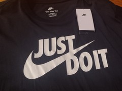 NWT, Nike Men’s Size 2XLT “Just Do It ” T-Shirt Black Style # AR5006-011 Black