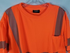 HI VIS Short Sleeve T-Shirt Size Large ANSI/ISEA Class 2 Hi-Reflective Pre-owned
