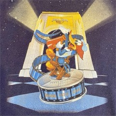 Universal Studios Japan Grand Opening 2001 Woody Woodpecker Men’s S Blue Tee