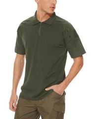 Tacvasen Mens Hiking T-Shirts 1/4 Zip Short Sleeve Summer Quick Drying Work Tops