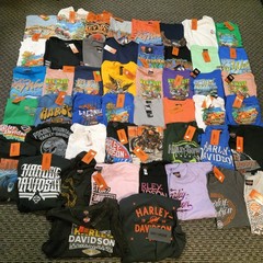 Lot of 50 Harley Davidson Dealership TShirts Bulk Reseller Bundle Mixed Size NWT