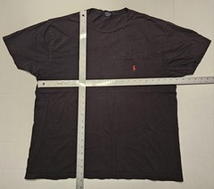VTG 90s Polo Ralph Lauren Men Pocket T-Shirt Classic Large Black w/Red Pony Fade