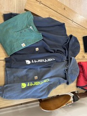 Carhartt Men’s XXL Clothing Lot 2 Hoodies & Henley Shirt Workwear Bundle