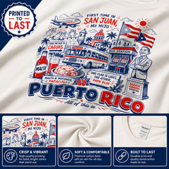 First Time In San Juan Puerto Rico – funny virial boricua song – Unisex T-shirt