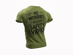 Jobsite Safety Humor T-Shirt – ‘I Watched Safety Video’ – Funny Work Safety