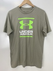 Under Armour Green/Gray Graphic Logo Crew Neck Short Sleeve Loose Tee Men M
