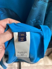 $1750 LOUIS VUITTON Men’s LV Monogram 2054 Intarsia Printed T-Shirt – Blue – XXL